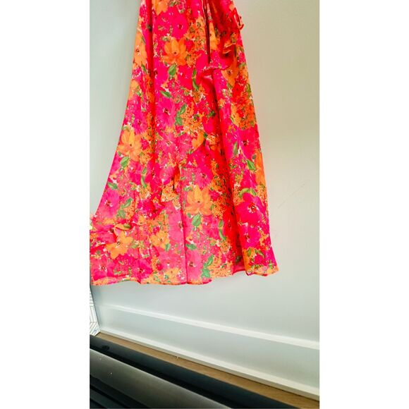 NWT RUMORED Just Like Heaven Maxi Dress – Electric Begonia Floral Size XS $164 - Picture 9 of 11